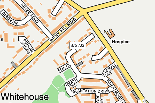 B75 7JS map - OS OpenMap – Local (Ordnance Survey)