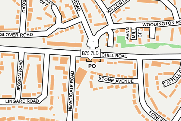 B75 7LD map - OS OpenMap – Local (Ordnance Survey)