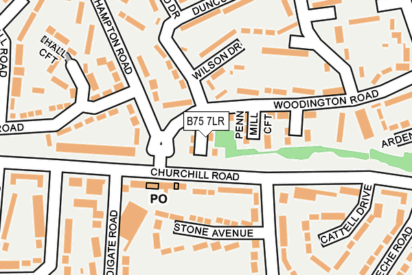 B75 7LR map - OS OpenMap – Local (Ordnance Survey)