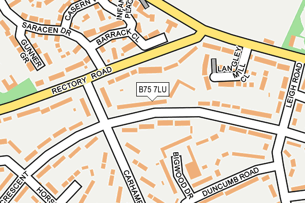 B75 7LU map - OS OpenMap – Local (Ordnance Survey)