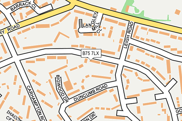 B75 7LX map - OS OpenMap – Local (Ordnance Survey)