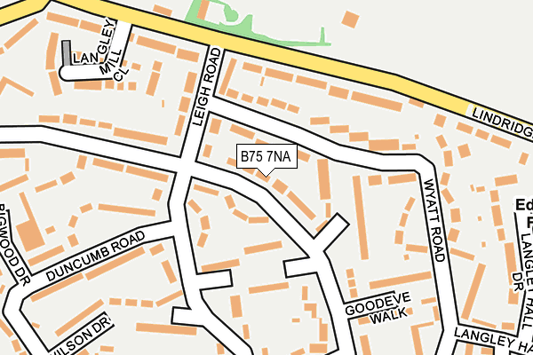 B75 7NA map - OS OpenMap – Local (Ordnance Survey)