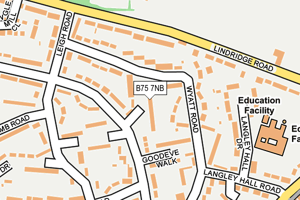B75 7NB map - OS OpenMap – Local (Ordnance Survey)