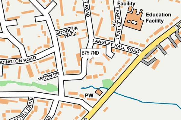 B75 7ND map - OS OpenMap – Local (Ordnance Survey)