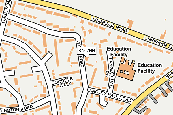 B75 7NH map - OS OpenMap – Local (Ordnance Survey)