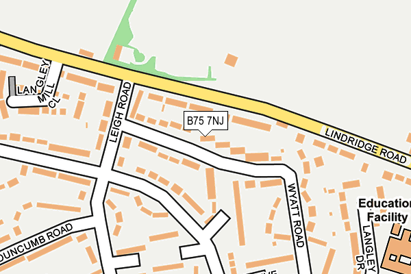 B75 7NJ map - OS OpenMap – Local (Ordnance Survey)