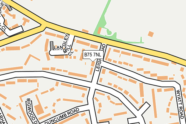 B75 7NL map - OS OpenMap – Local (Ordnance Survey)