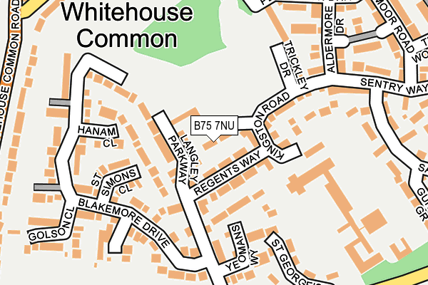 B75 7NU map - OS OpenMap – Local (Ordnance Survey)