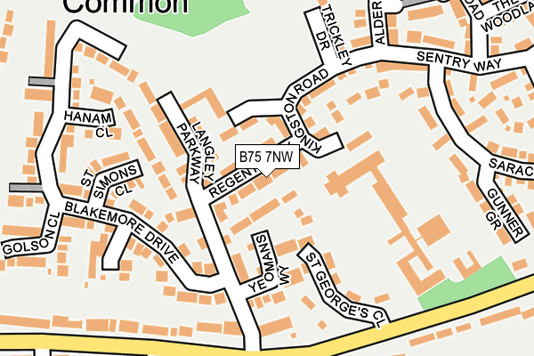 B75 7NW map - OS OpenMap – Local (Ordnance Survey)