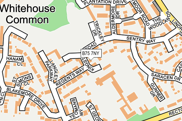 B75 7NY map - OS OpenMap – Local (Ordnance Survey)