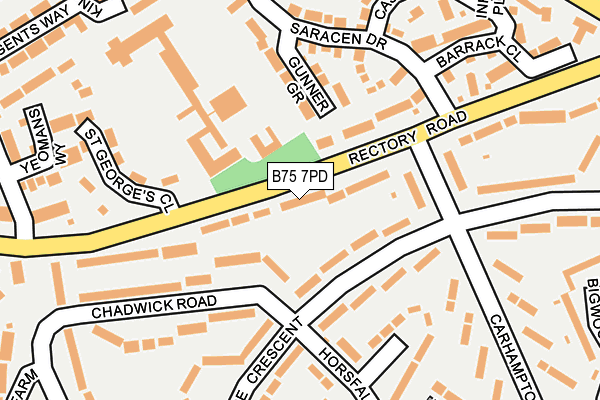 B75 7PD map - OS OpenMap – Local (Ordnance Survey)