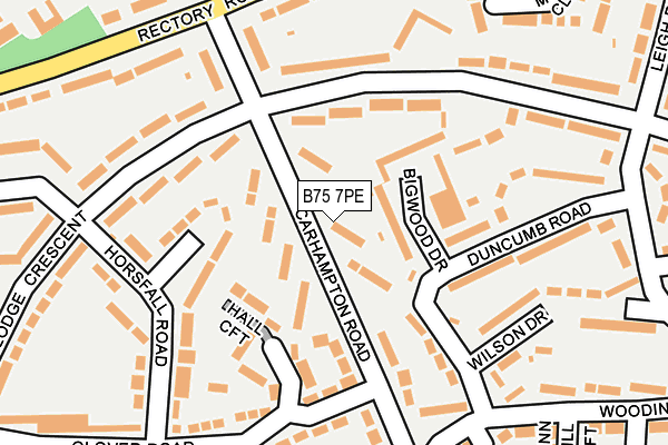 B75 7PE map - OS OpenMap – Local (Ordnance Survey)