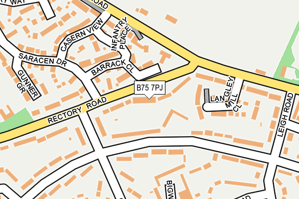 B75 7PJ map - OS OpenMap – Local (Ordnance Survey)