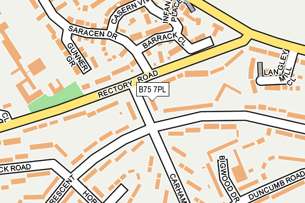 B75 7PL map - OS OpenMap – Local (Ordnance Survey)