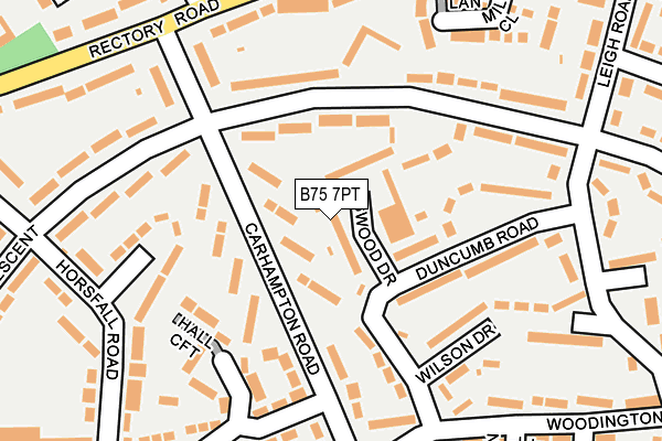 B75 7PT map - OS OpenMap – Local (Ordnance Survey)