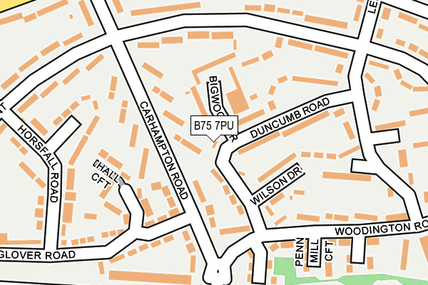 B75 7PU map - OS OpenMap – Local (Ordnance Survey)