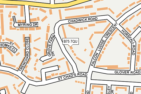 B75 7QU map - OS OpenMap – Local (Ordnance Survey)