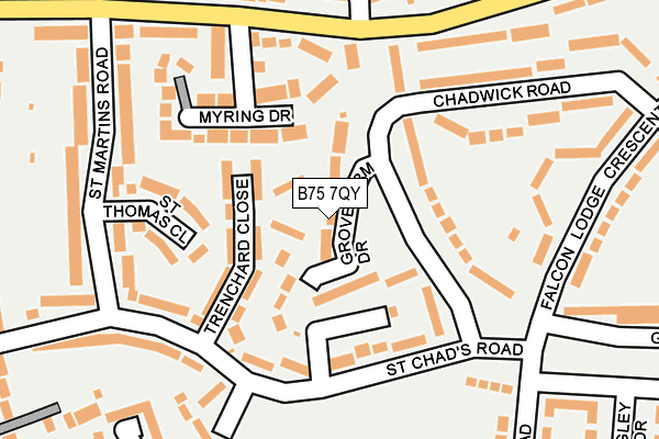 B75 7QY map - OS OpenMap – Local (Ordnance Survey)