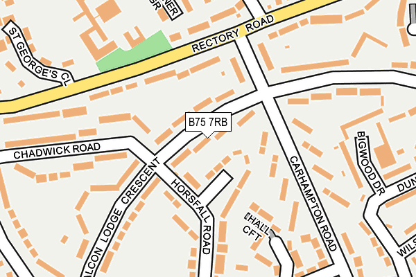 B75 7RB map - OS OpenMap – Local (Ordnance Survey)