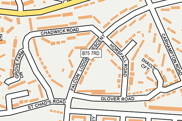 B75 7RD map - OS OpenMap – Local (Ordnance Survey)