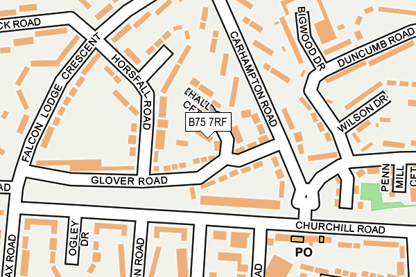 B75 7RF map - OS OpenMap – Local (Ordnance Survey)