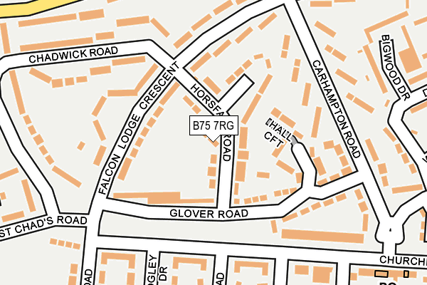 B75 7RG map - OS OpenMap – Local (Ordnance Survey)