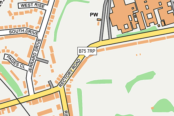 B75 7RP map - OS OpenMap – Local (Ordnance Survey)