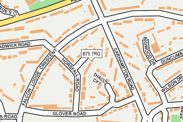 B75 7RQ map - OS OpenMap – Local (Ordnance Survey)