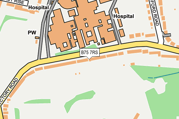 B75 7RS map - OS OpenMap – Local (Ordnance Survey)