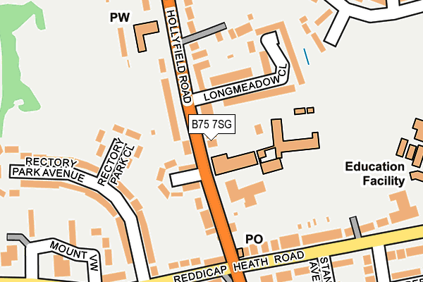 B75 7SG map - OS OpenMap – Local (Ordnance Survey)