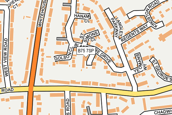 B75 7SP map - OS OpenMap – Local (Ordnance Survey)