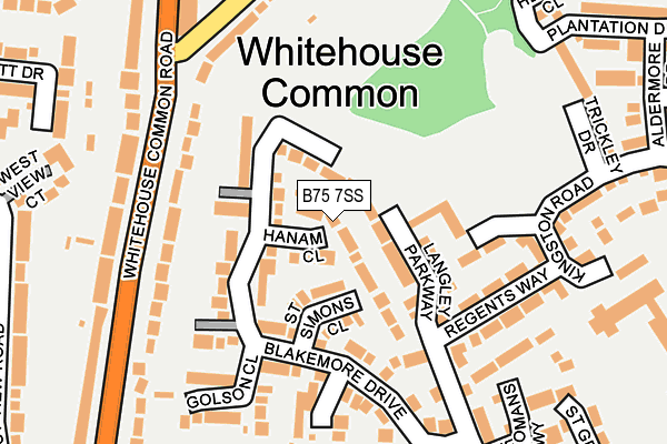 B75 7SS map - OS OpenMap – Local (Ordnance Survey)