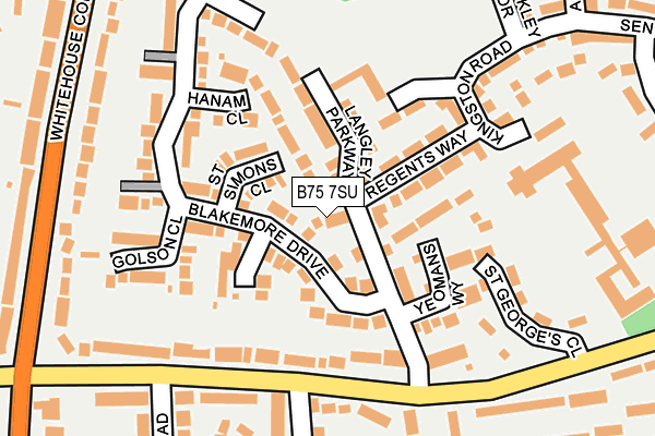 B75 7SU map - OS OpenMap – Local (Ordnance Survey)