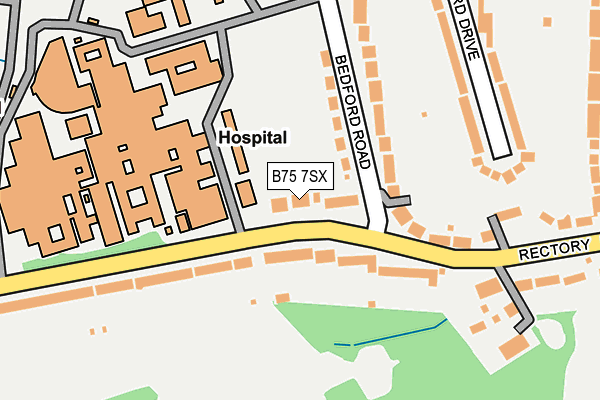 B75 7SX map - OS OpenMap – Local (Ordnance Survey)