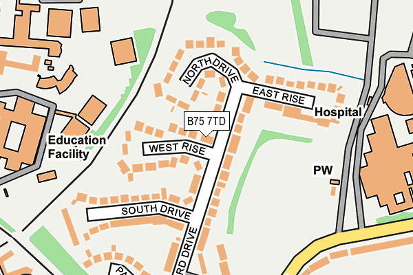 B75 7TD map - OS OpenMap – Local (Ordnance Survey)