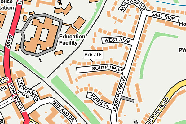 B75 7TF map - OS OpenMap – Local (Ordnance Survey)