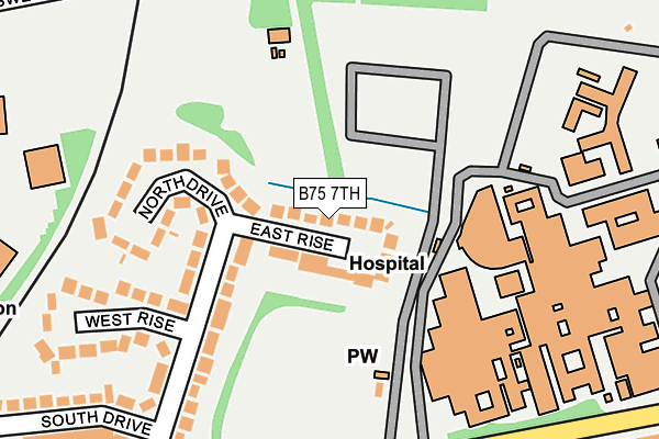 B75 7TH map - OS OpenMap – Local (Ordnance Survey)