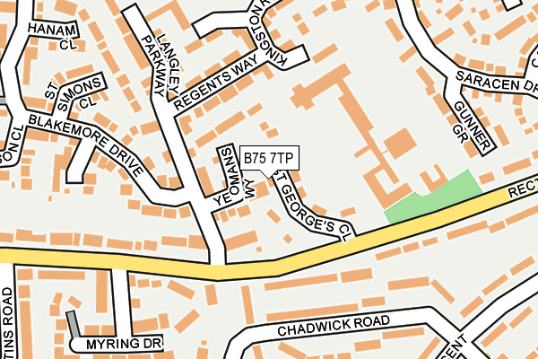 B75 7TP map - OS OpenMap – Local (Ordnance Survey)