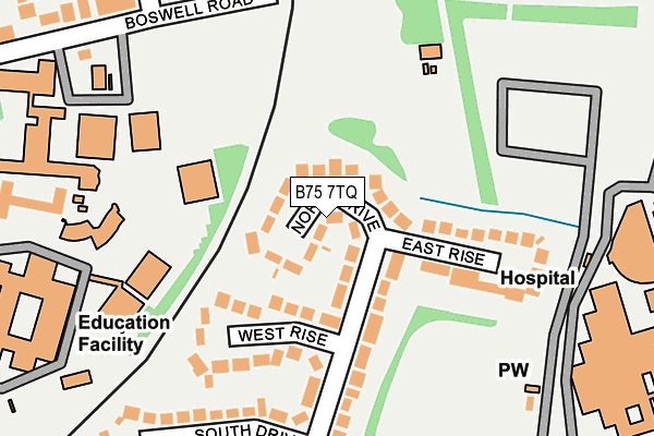 B75 7TQ map - OS OpenMap – Local (Ordnance Survey)