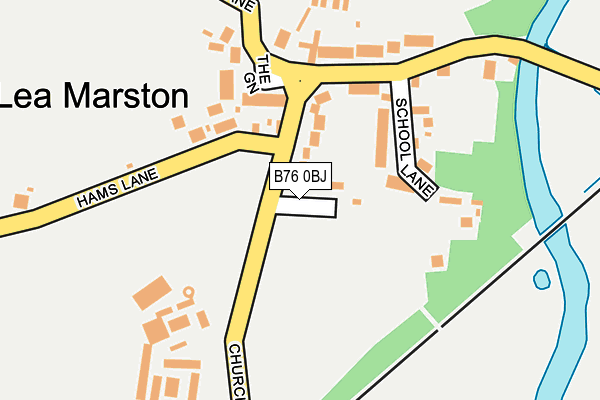 B76 0BJ map - OS OpenMap – Local (Ordnance Survey)
