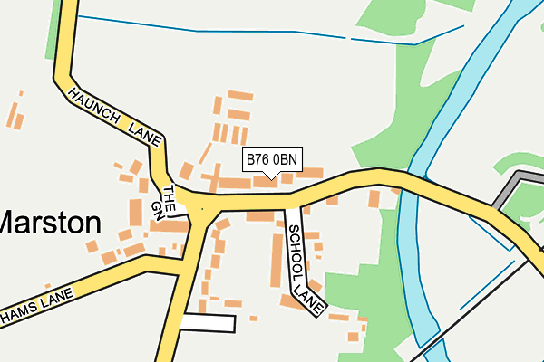 B76 0BN map - OS OpenMap – Local (Ordnance Survey)