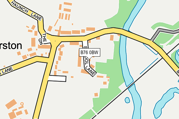 B76 0BW map - OS OpenMap – Local (Ordnance Survey)
