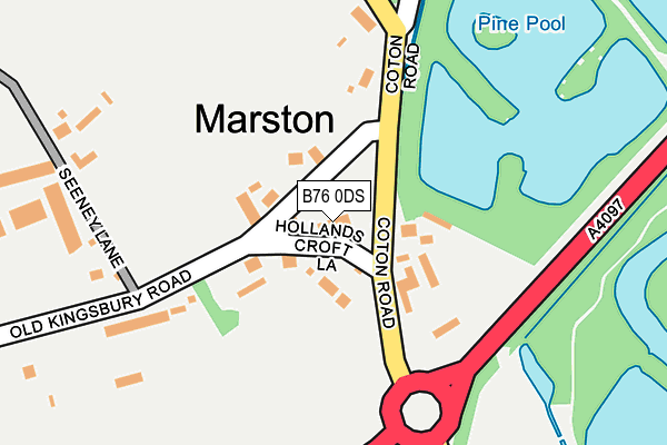 B76 0DS map - OS OpenMap – Local (Ordnance Survey)