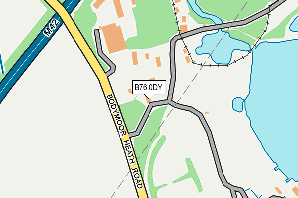 B76 0DY map - OS OpenMap – Local (Ordnance Survey)