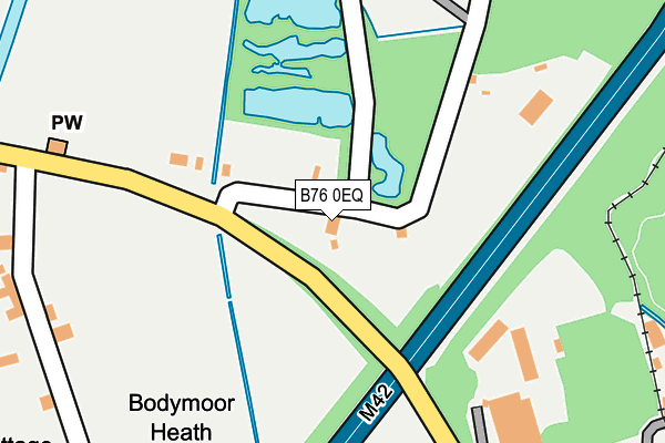 B76 0EQ map - OS OpenMap – Local (Ordnance Survey)