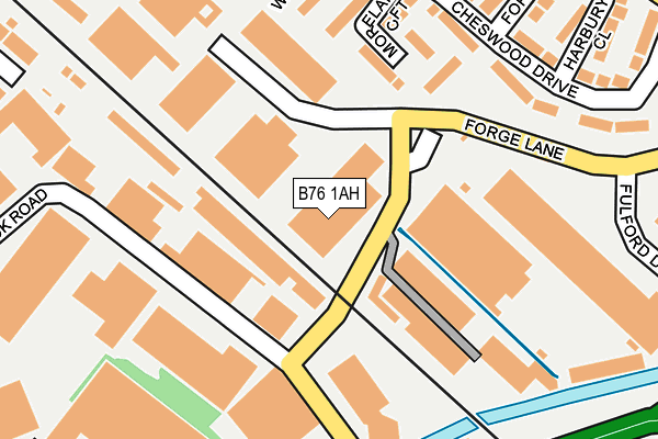 B76 1AH map - OS OpenMap – Local (Ordnance Survey)