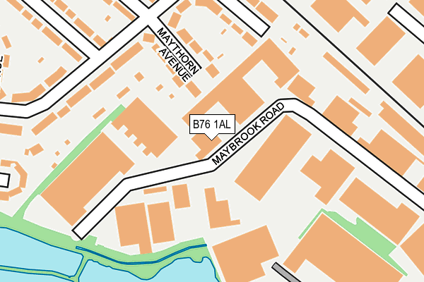 B76 1AL map - OS OpenMap – Local (Ordnance Survey)