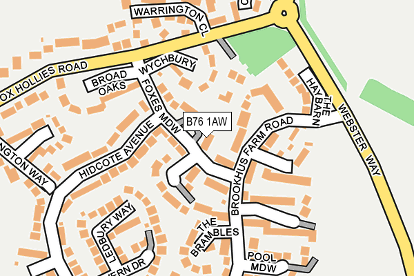 B76 1AW map - OS OpenMap – Local (Ordnance Survey)