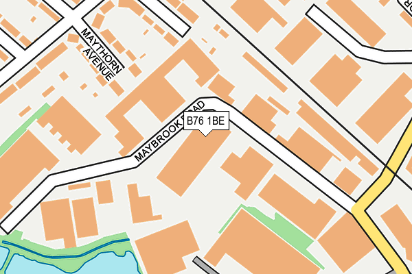 B76 1BE map - OS OpenMap – Local (Ordnance Survey)