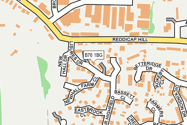 B76 1BG map - OS OpenMap – Local (Ordnance Survey)
